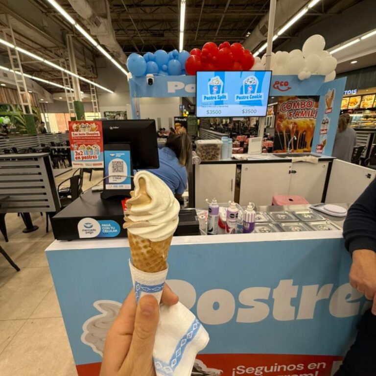 Góndola de postres en San justo